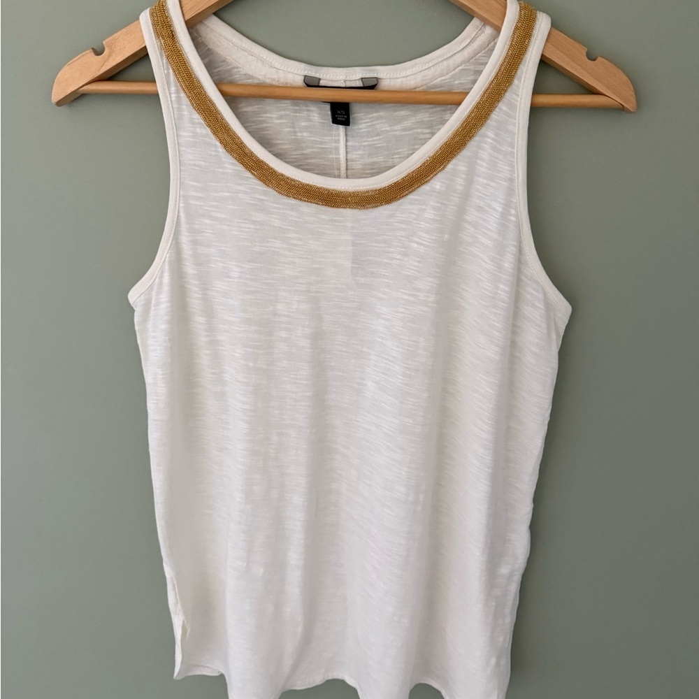 Banana Republic Lightweight White Gold Tank Top NWT Size XS